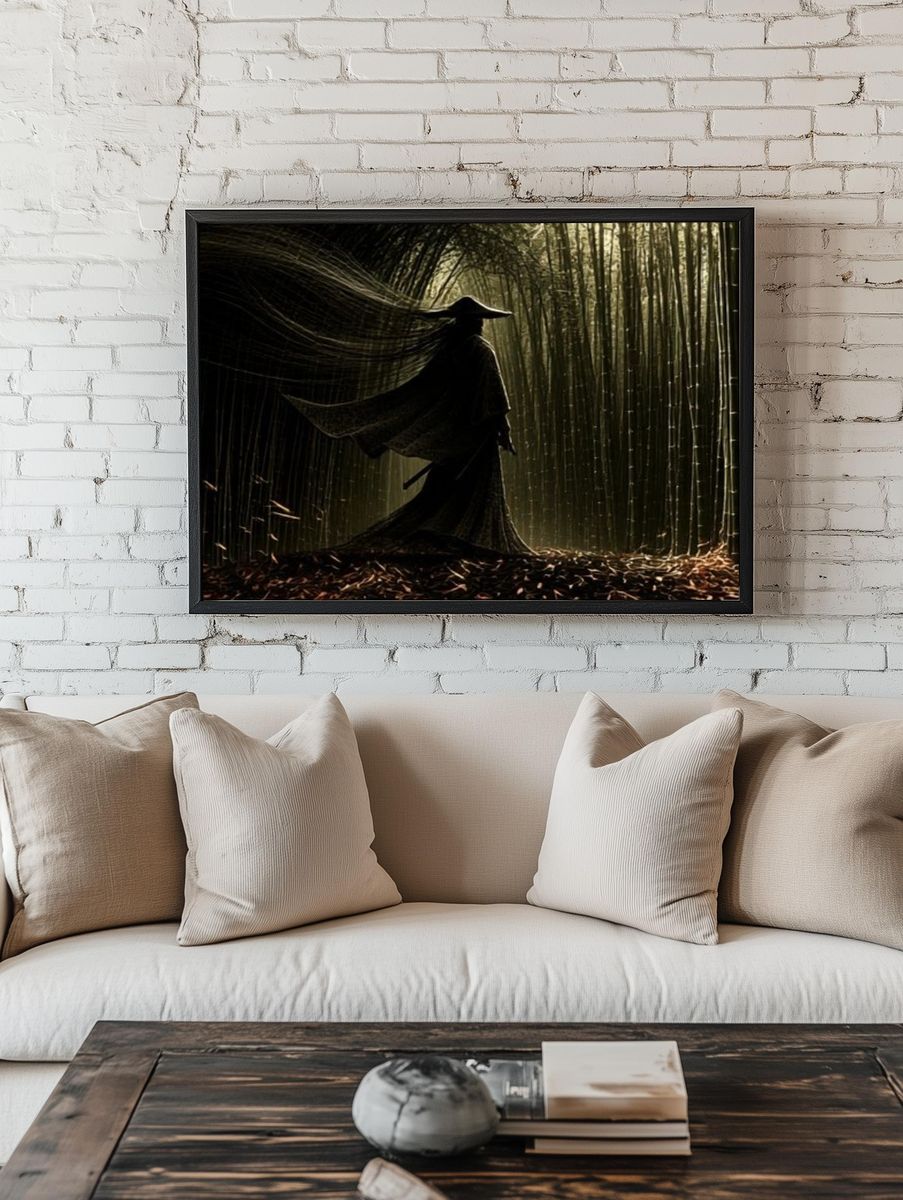 Samurai in Bamboo Forest Poster. — room view 1