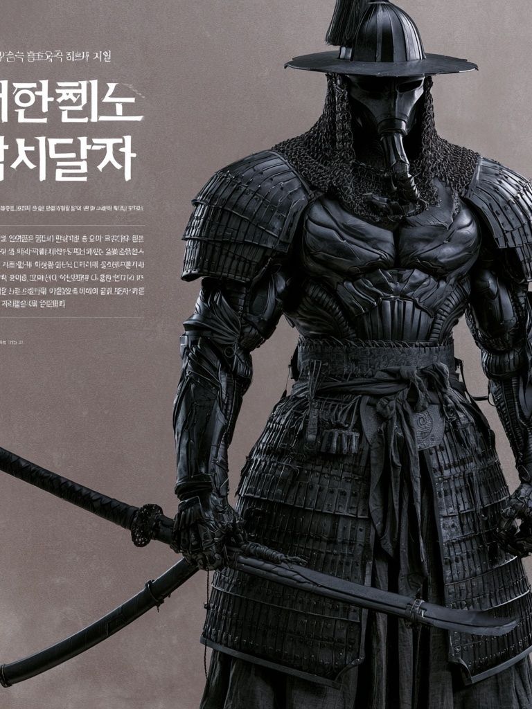 Samurai Warrior Portrait Poster. poster detail