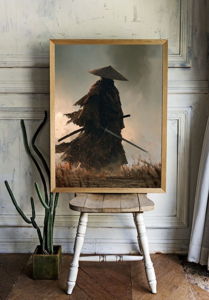 Samurai Warrior Fine-Art Print. — room view 1