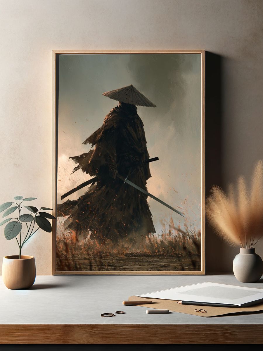 Samurai Warrior Fine-Art Print. — room view 2