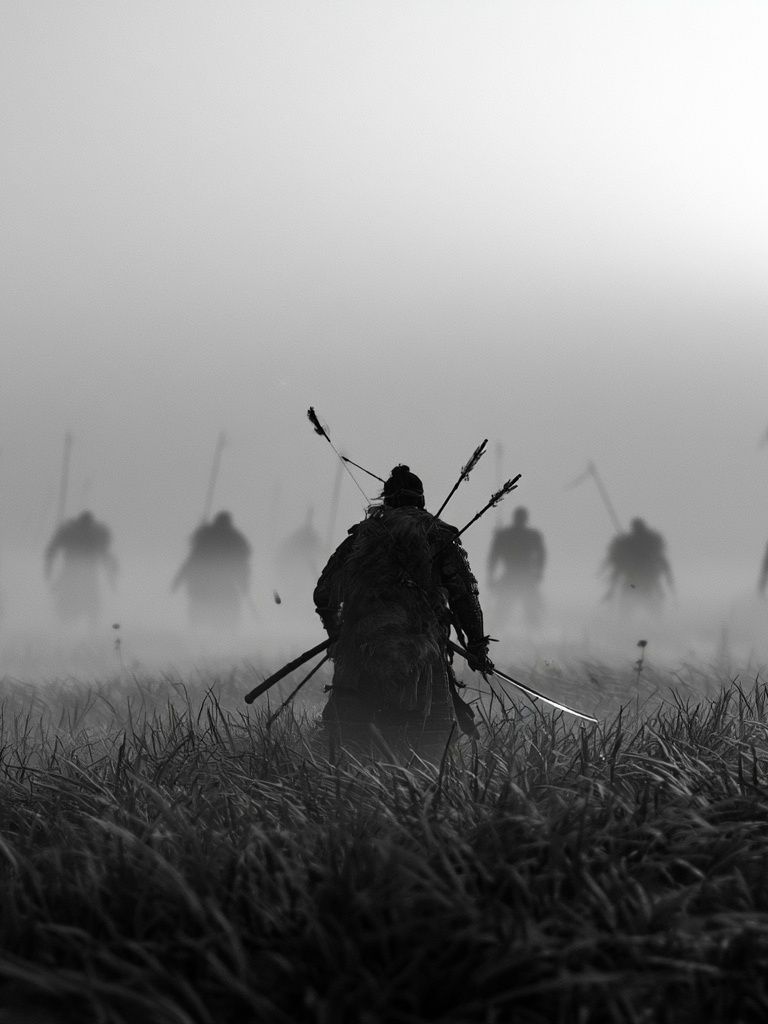 Samurai Mist Field Photography Poster. poster detail