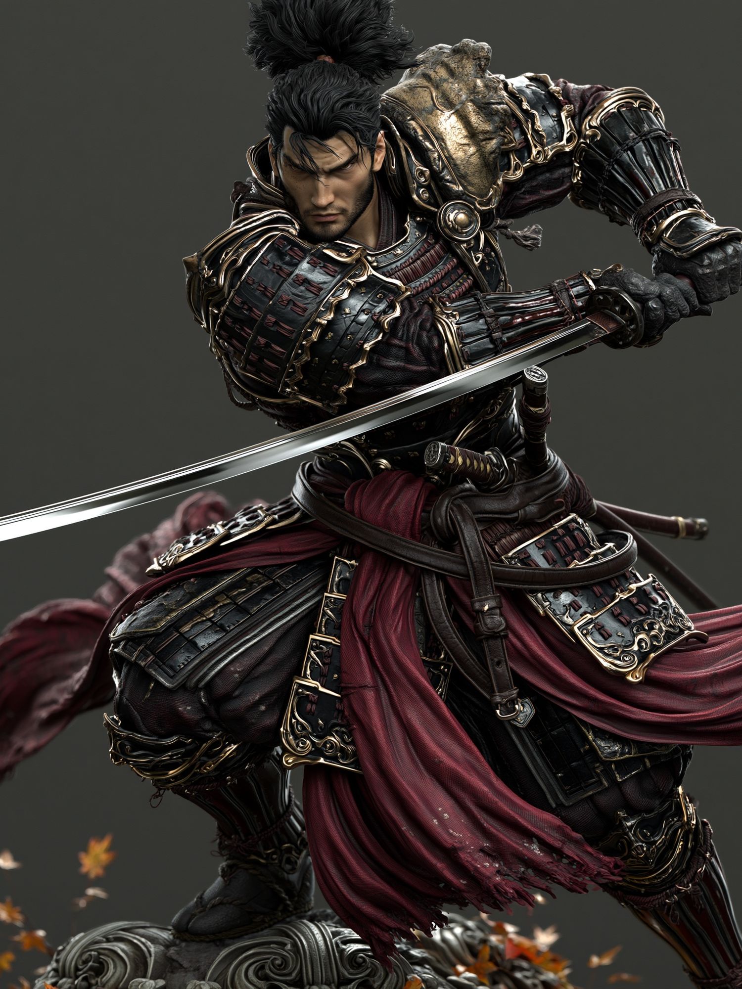 Samurai Warrior Digital Art Poster. poster — illustration art