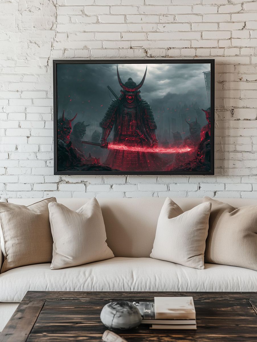 Demonic Samurai Battle Poster. — room view 1