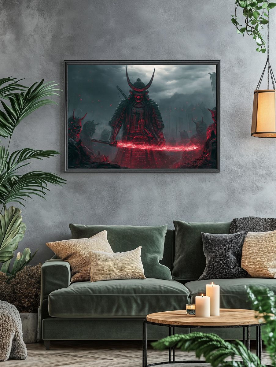 Demonic Samurai Battle Poster. — room view 4