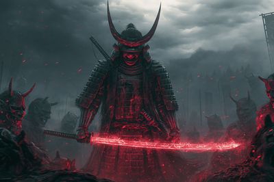 Demonic Samurai Battle Poster. poster