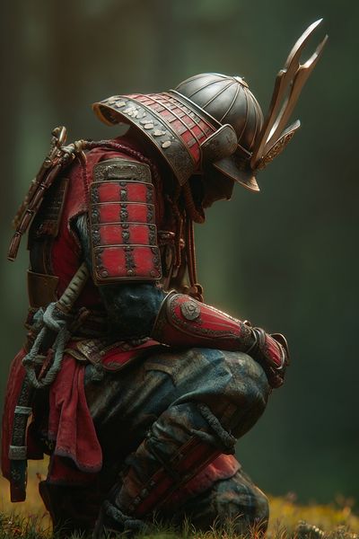 Samurai Warrior Fantasy Illustration Poster. poster print