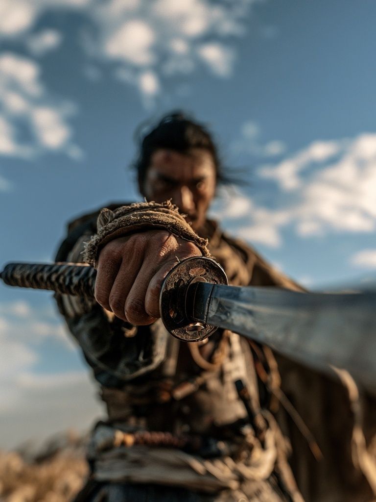Samurai Sword Duel Photography Poster. poster — photography art