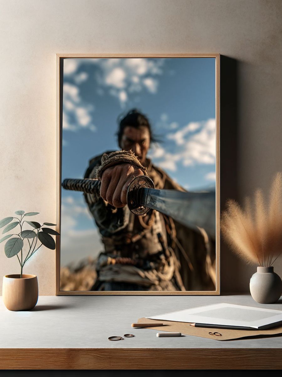 Samurai Sword Duel Photography Poster. — room view 2