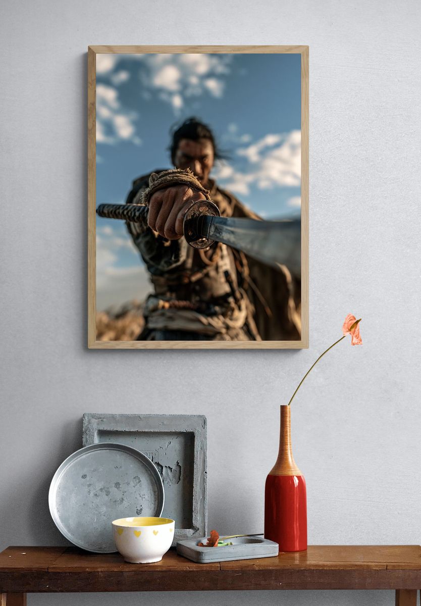Samurai Sword Duel Photography Poster. — room view 3