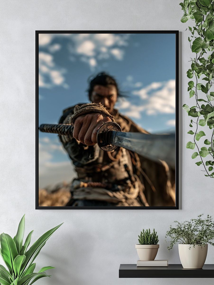 Samurai Sword Duel Photography Poster. — room view 4