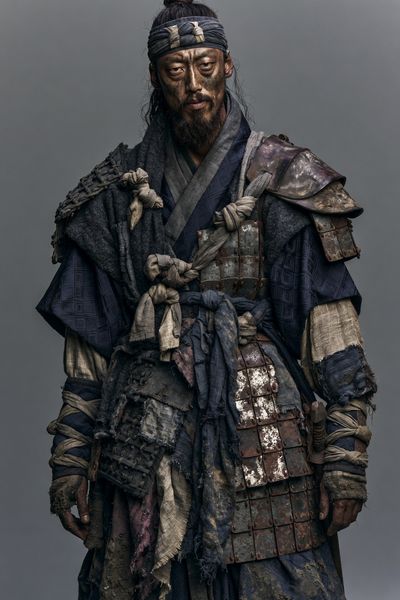 Samurai Warrior Portrait Print. poster