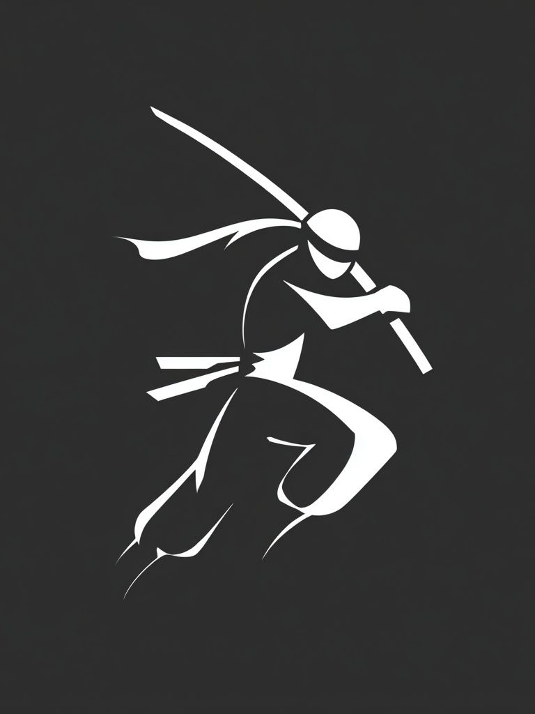 Samurai Silhouette Minimalist Poster. poster — minimalist art