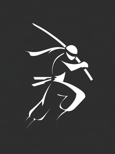 Samurai Silhouette Minimalist Poster