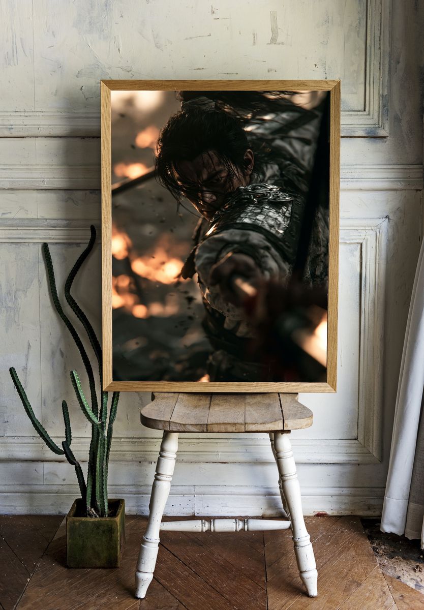 Samurai Warrior Action Poster. room preview