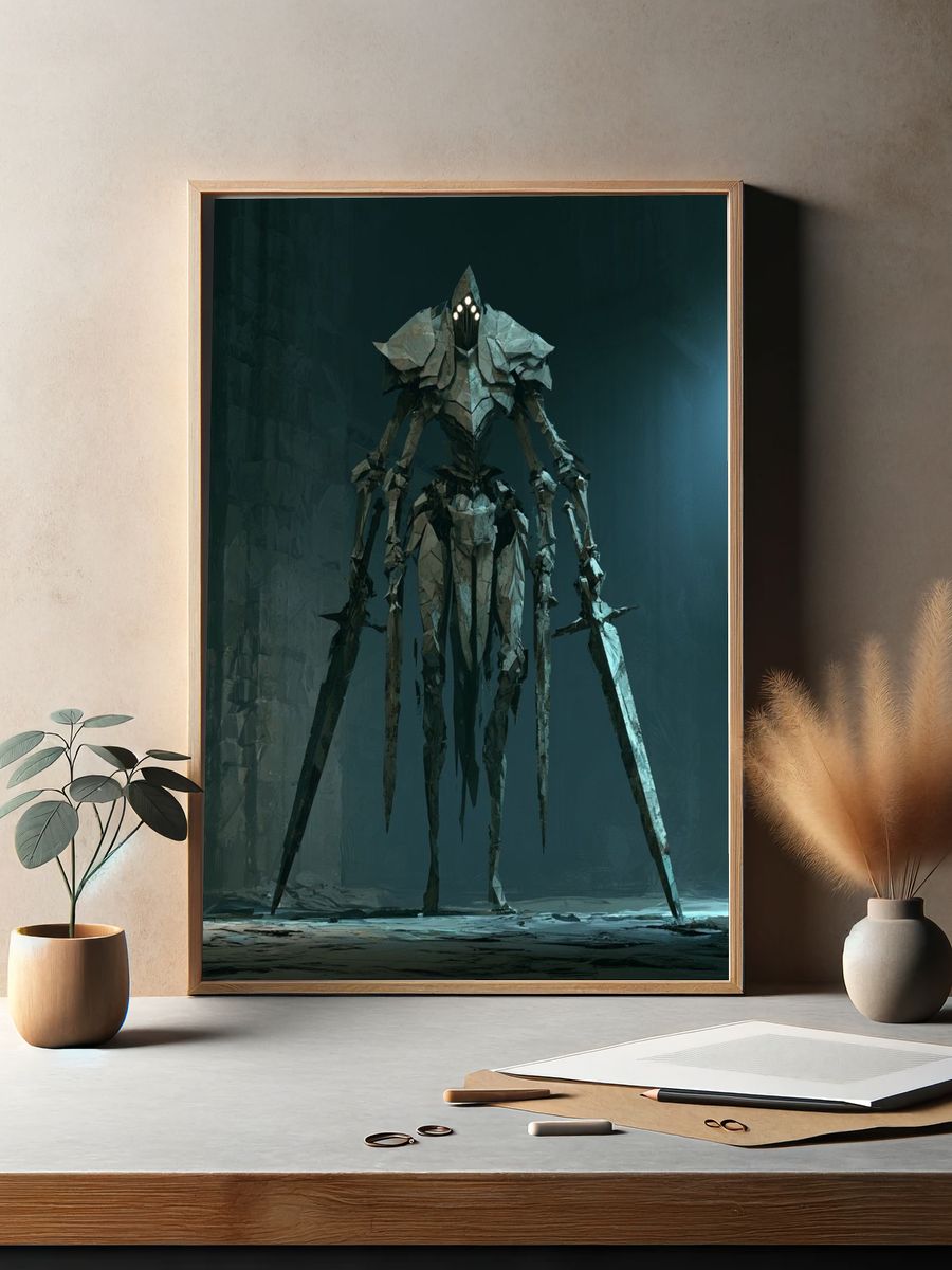 Crystal Sentinel Sci-Fi Print. — room view 2