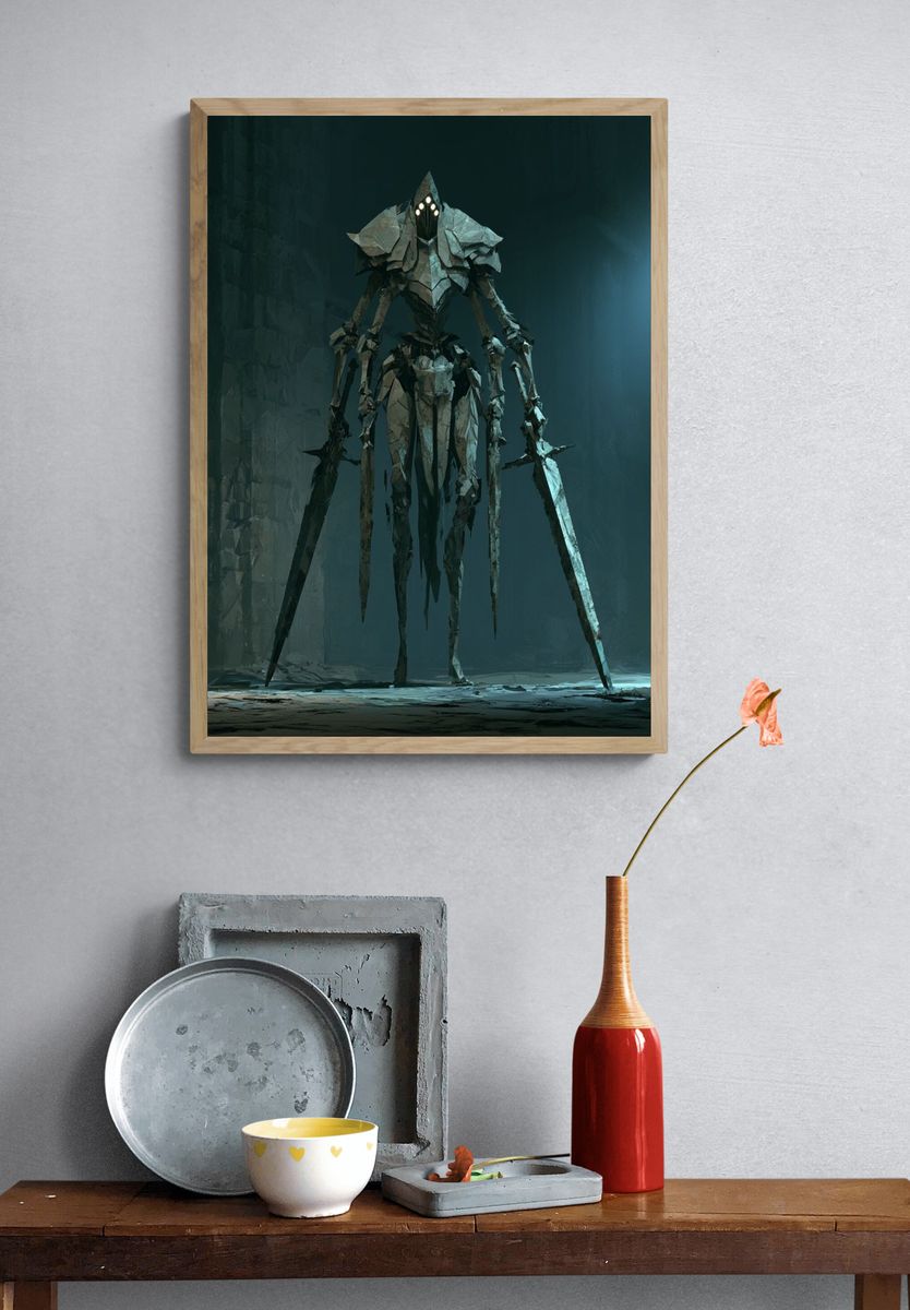 Crystal Sentinel Sci-Fi Print. — room view 3