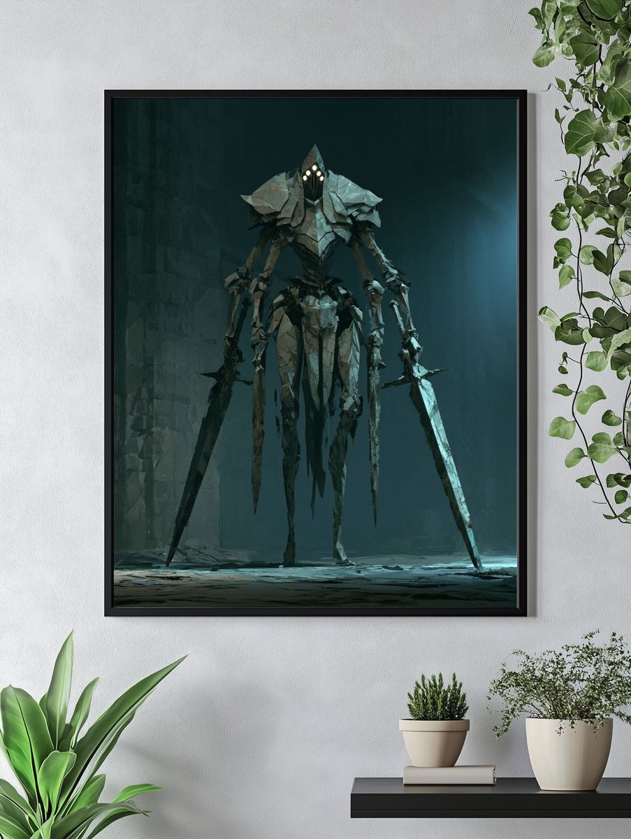 Crystal Sentinel Sci-Fi Print. — room view 4