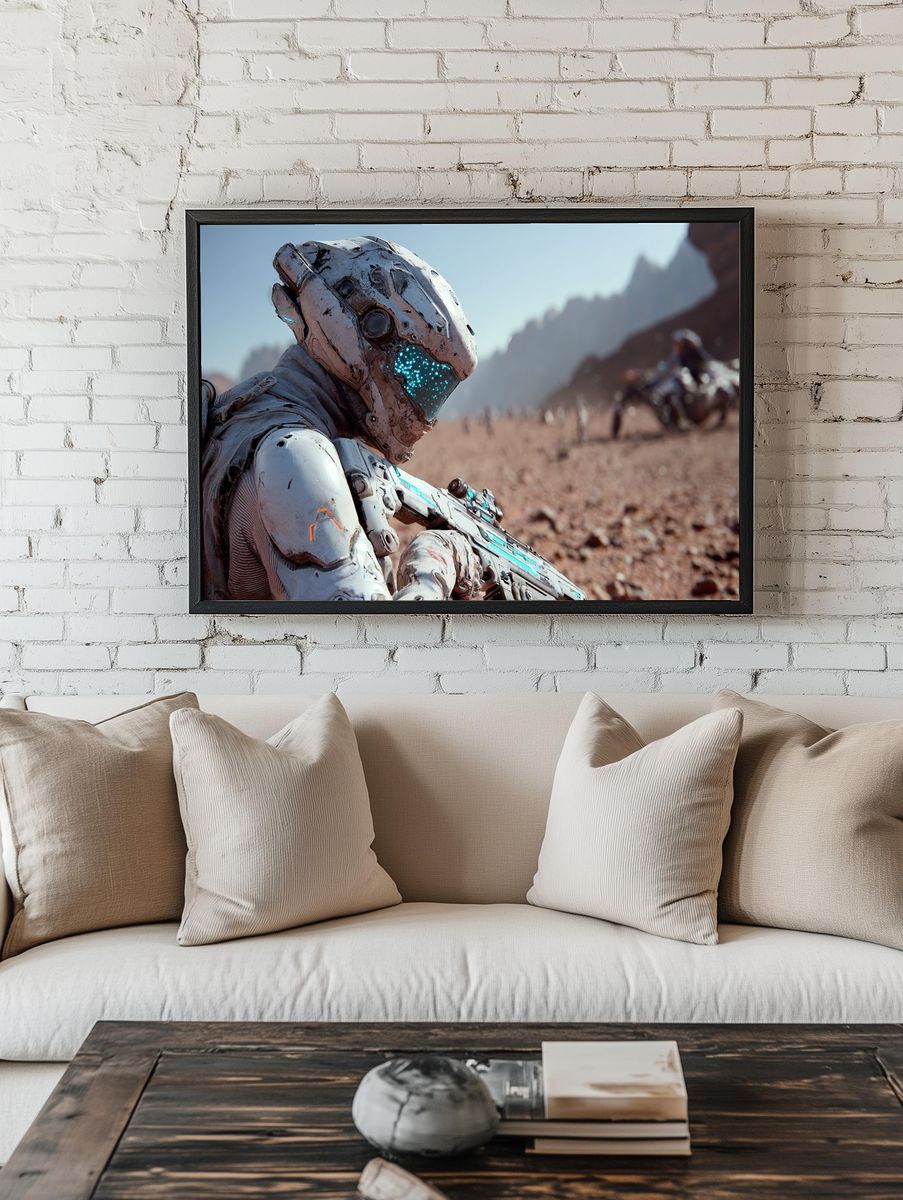 Desert Sentinel Sci-Fi Poster room preview