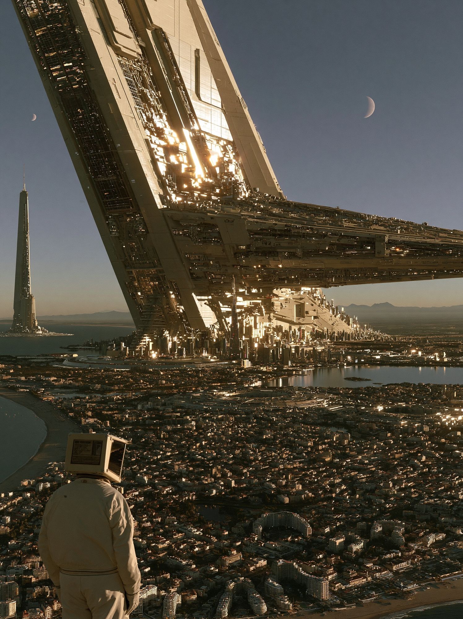 Sci-Fi Cityscape Photography Poster. poster detail
