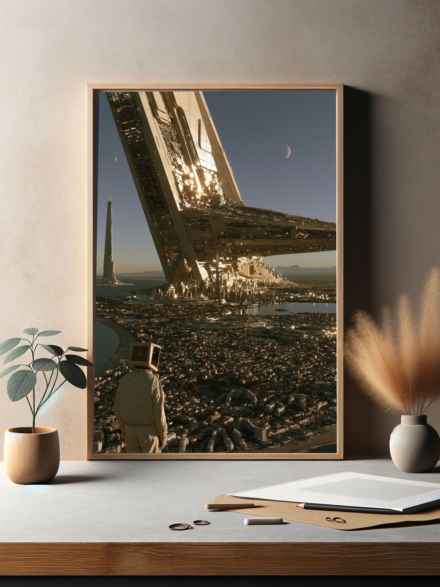 Sci-Fi Cityscape Photography Poster. — room view 2