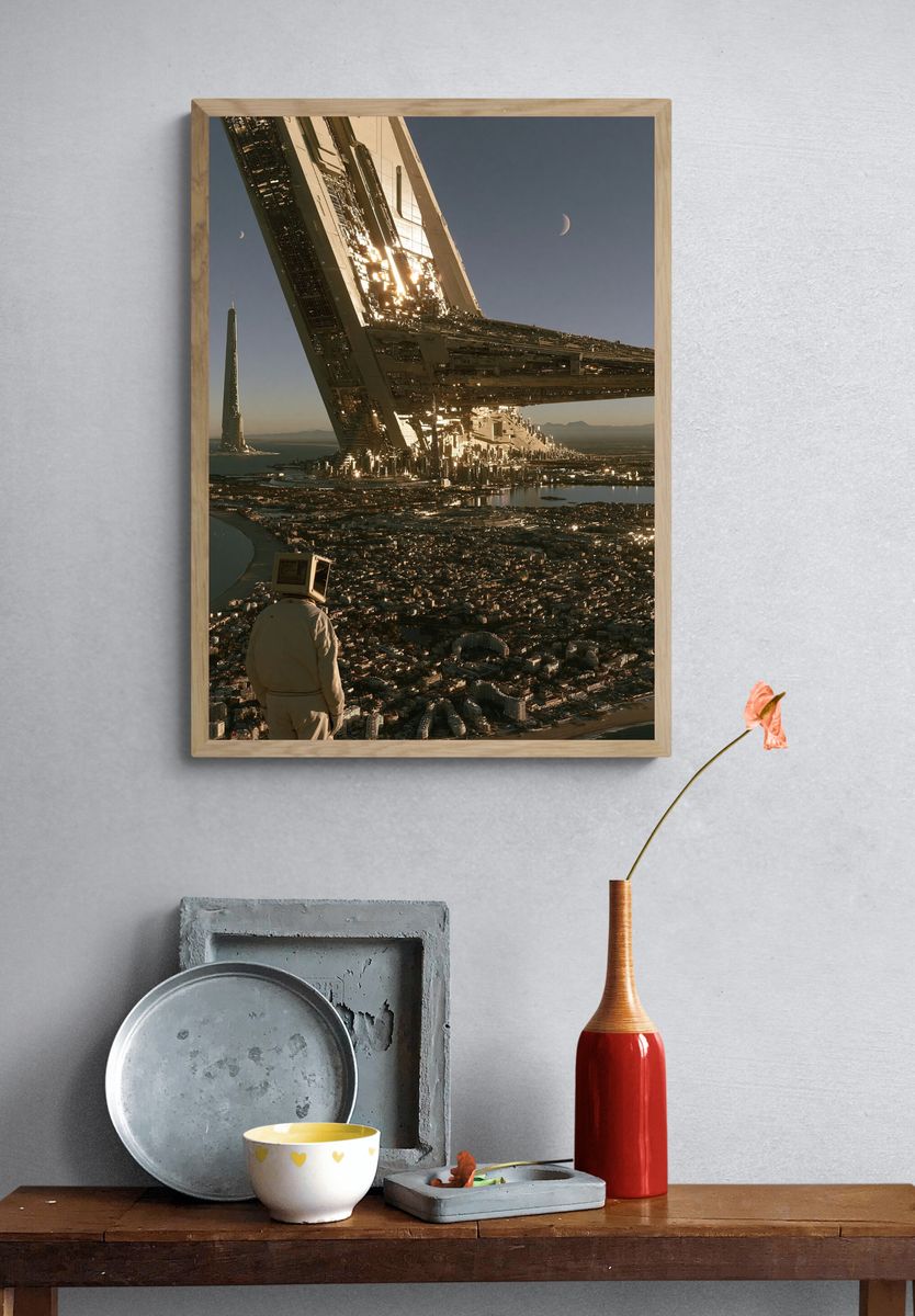 Sci-Fi Cityscape Photography Poster. — room view 3
