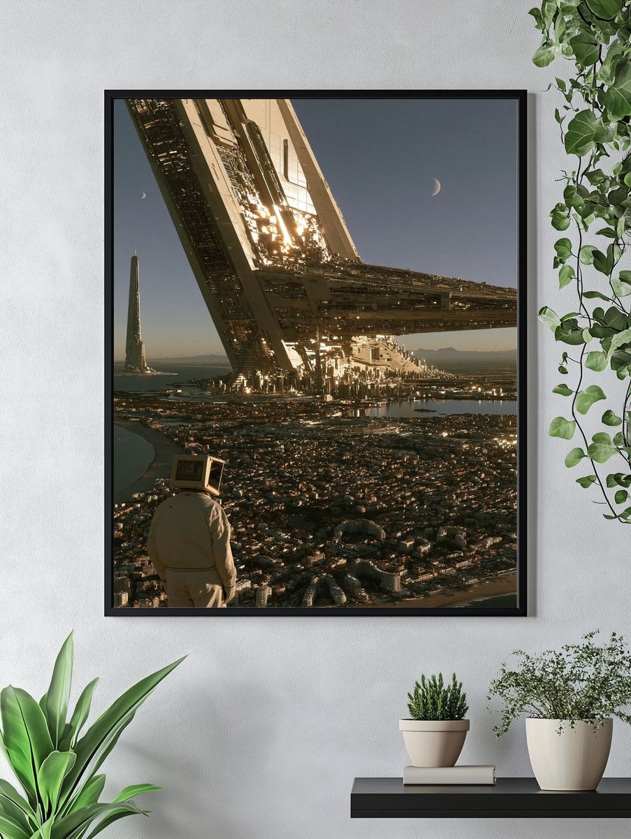 Sci-Fi Cityscape Photography Poster. — room view 4