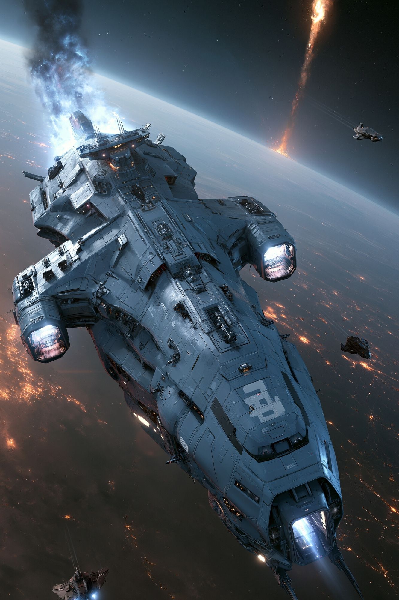 Sci-Fi Battle Cruiser Poster. poster detail