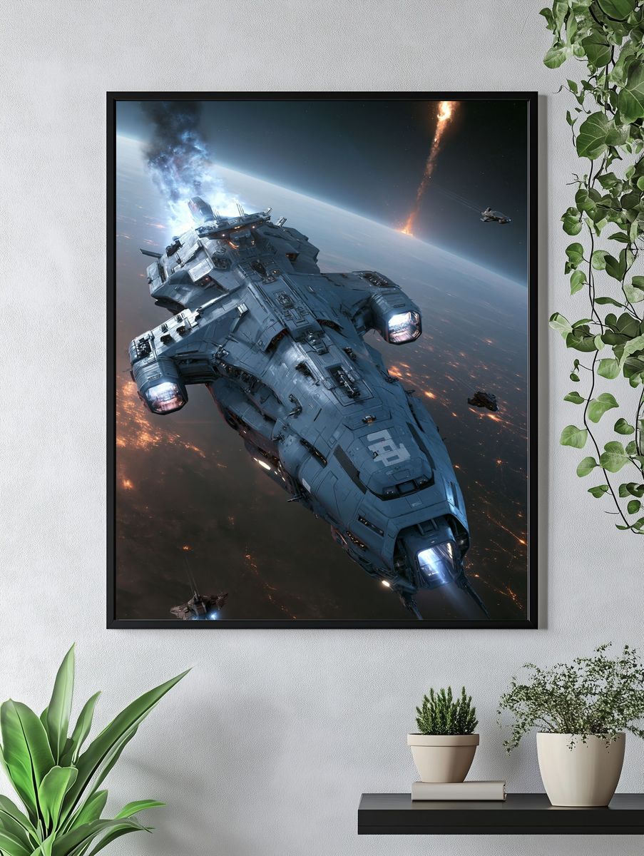 Sci-Fi Battle Cruiser Poster. — room view 4
