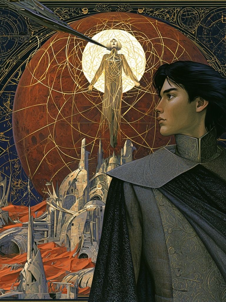 Celestial Sci-Fi Portrait Poster. poster — illustration art