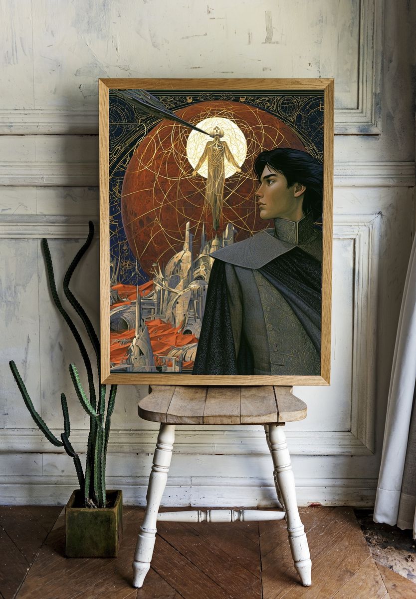 Celestial Sci-Fi Portrait Poster. room preview