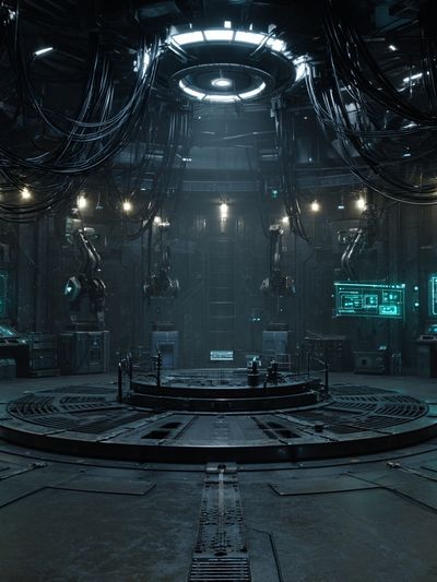 Cyberpunk Reactor Chamber Poster. poster print
