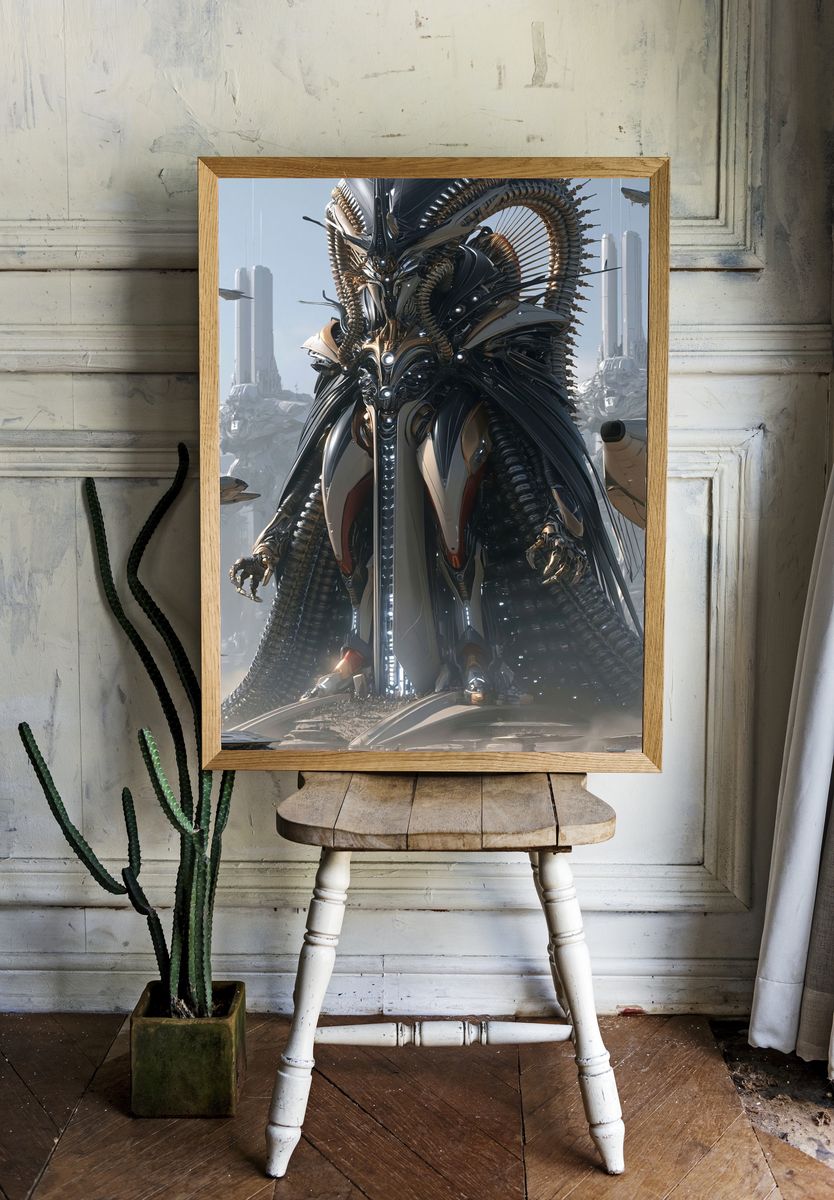 Sci-Fi Colossus Digital Art Poster. — room view 1