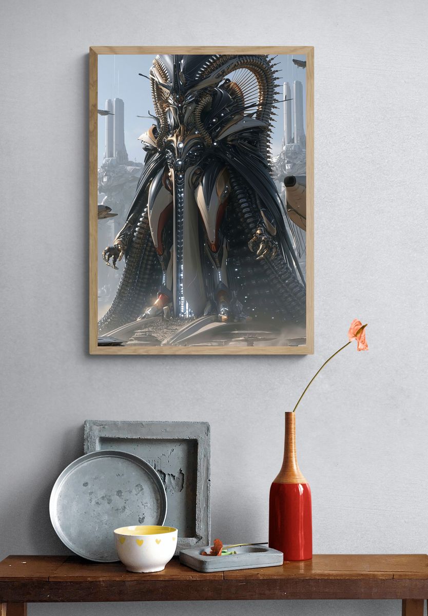 Sci-Fi Colossus Digital Art Poster. — room view 3