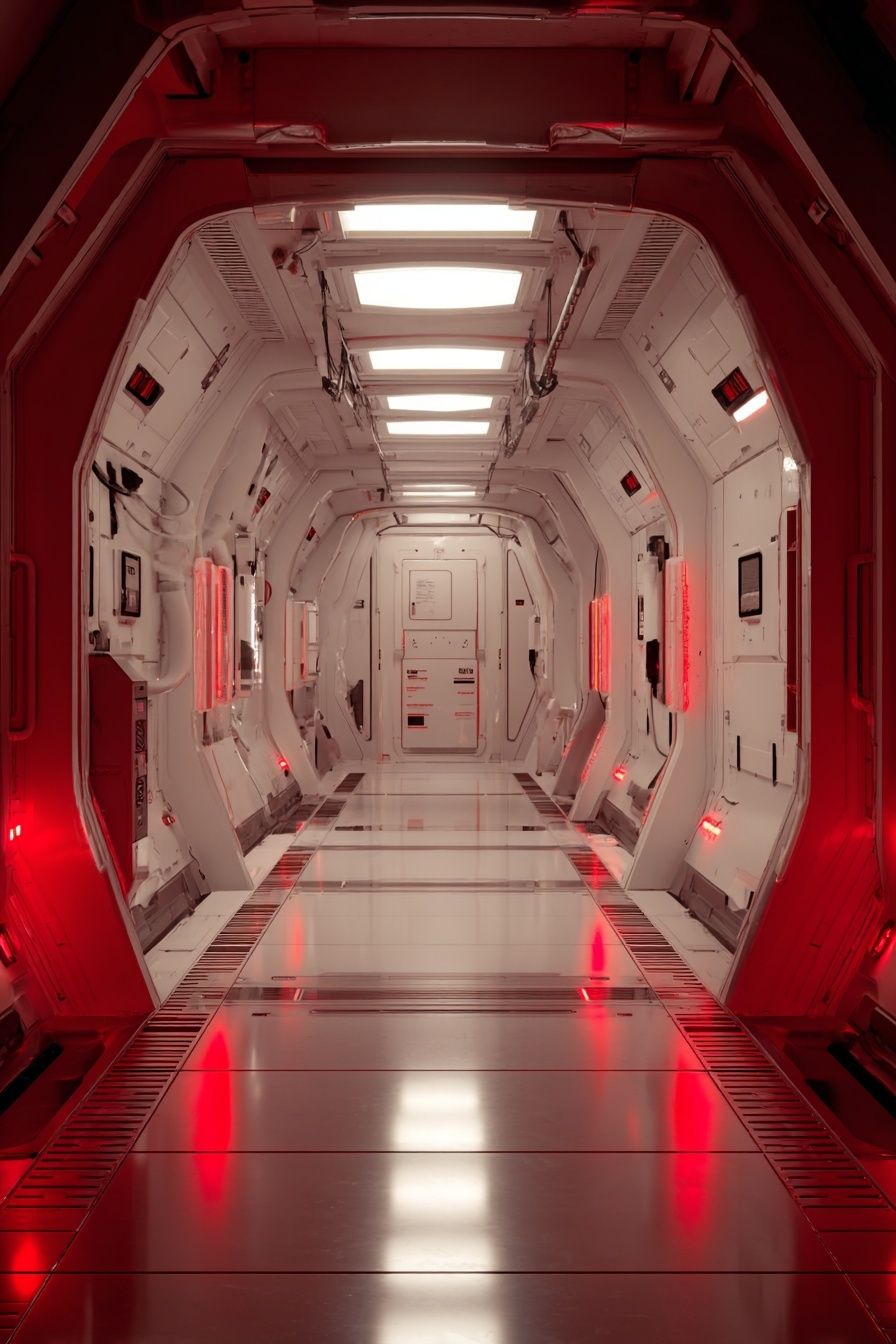 Sci-Fi Space Corridor Poster. poster — movies art