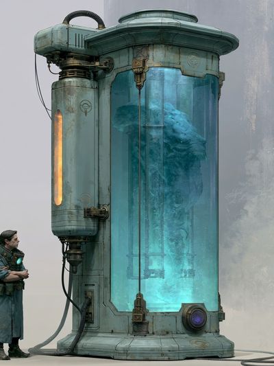 Sci-Fi Cryogenic Chamber Poster. poster