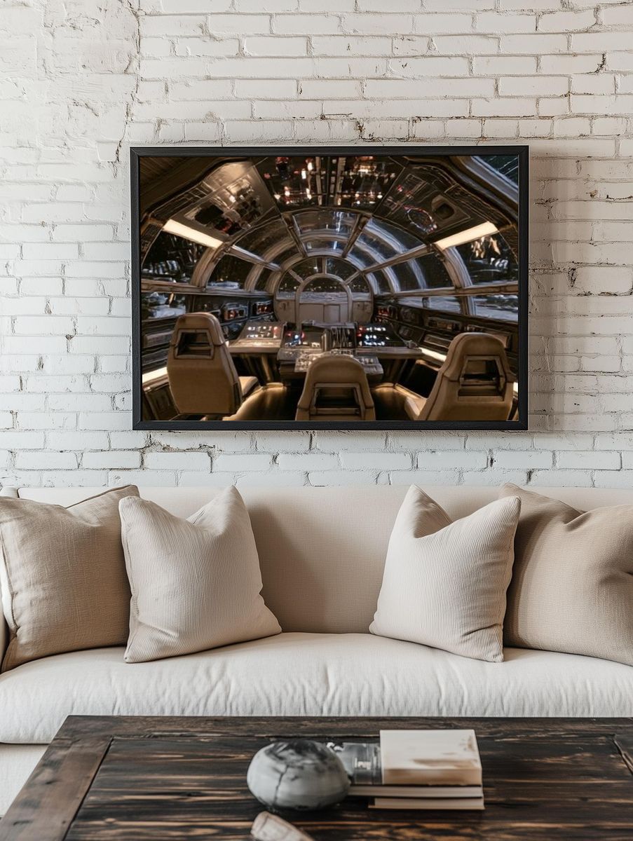 Starship Cockpit Interior Photography Poster. — room view 1