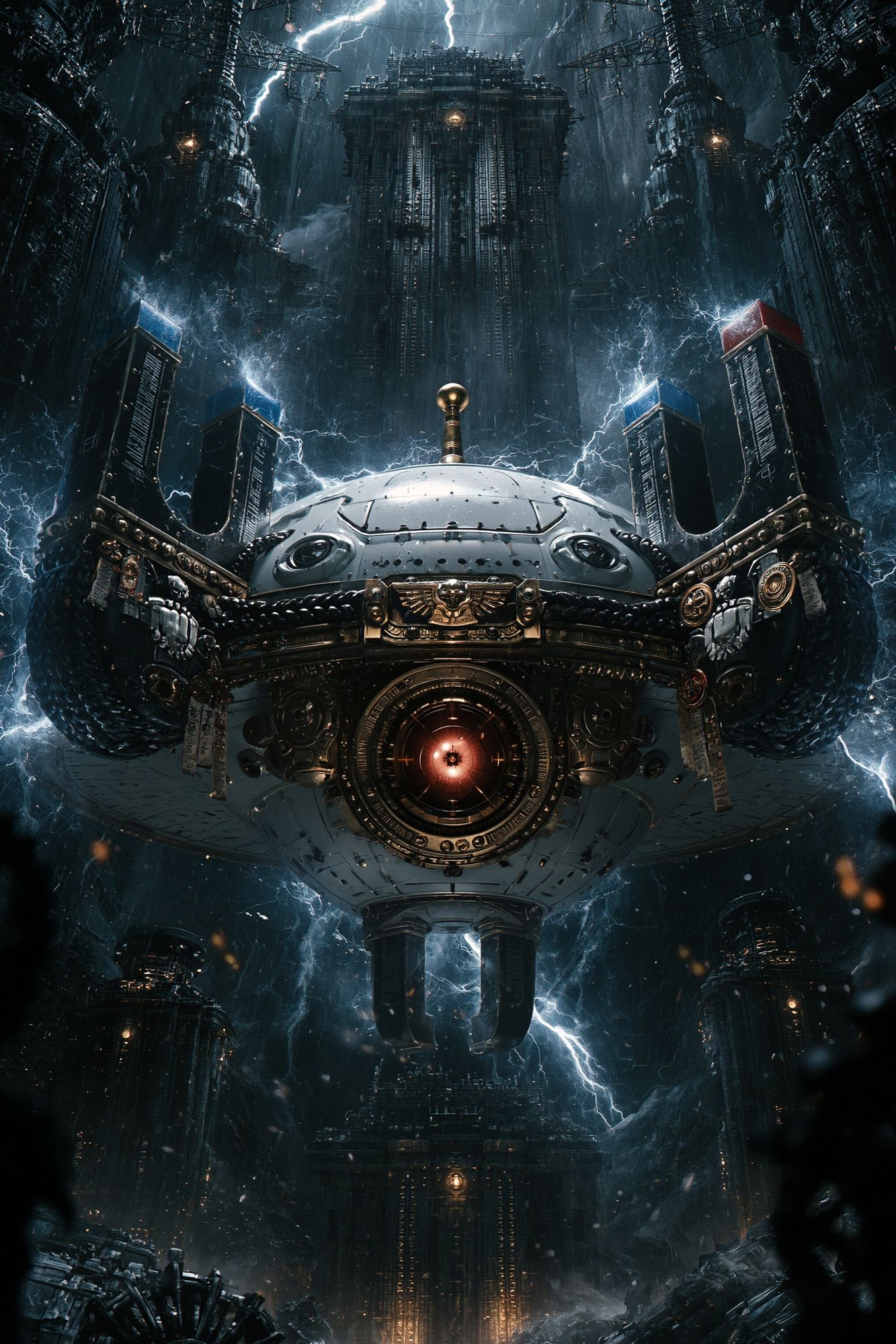 Stormbound Citadel Sci-Fi Poster. poster detail