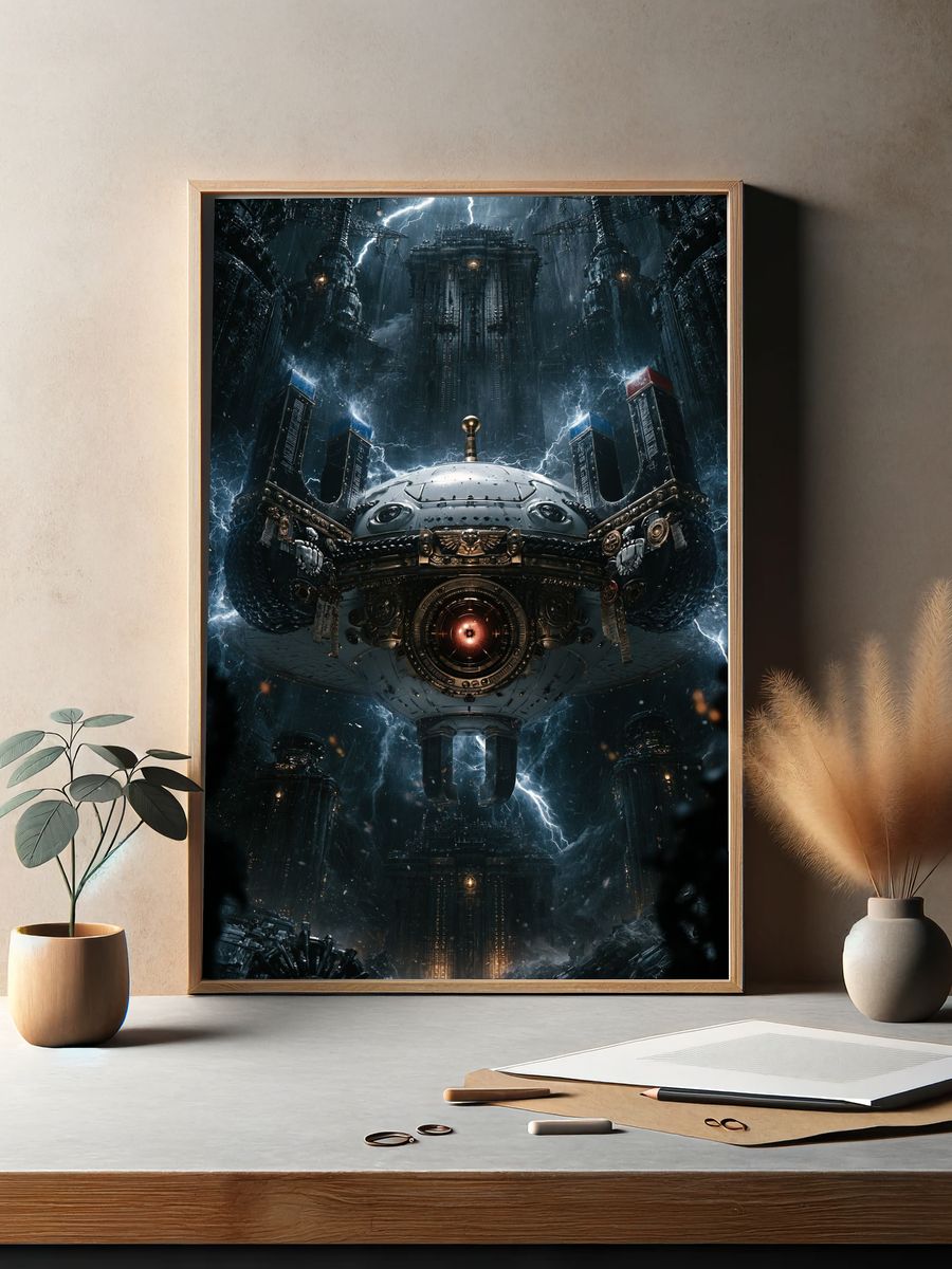 Stormbound Citadel Sci-Fi Poster. — room view 2