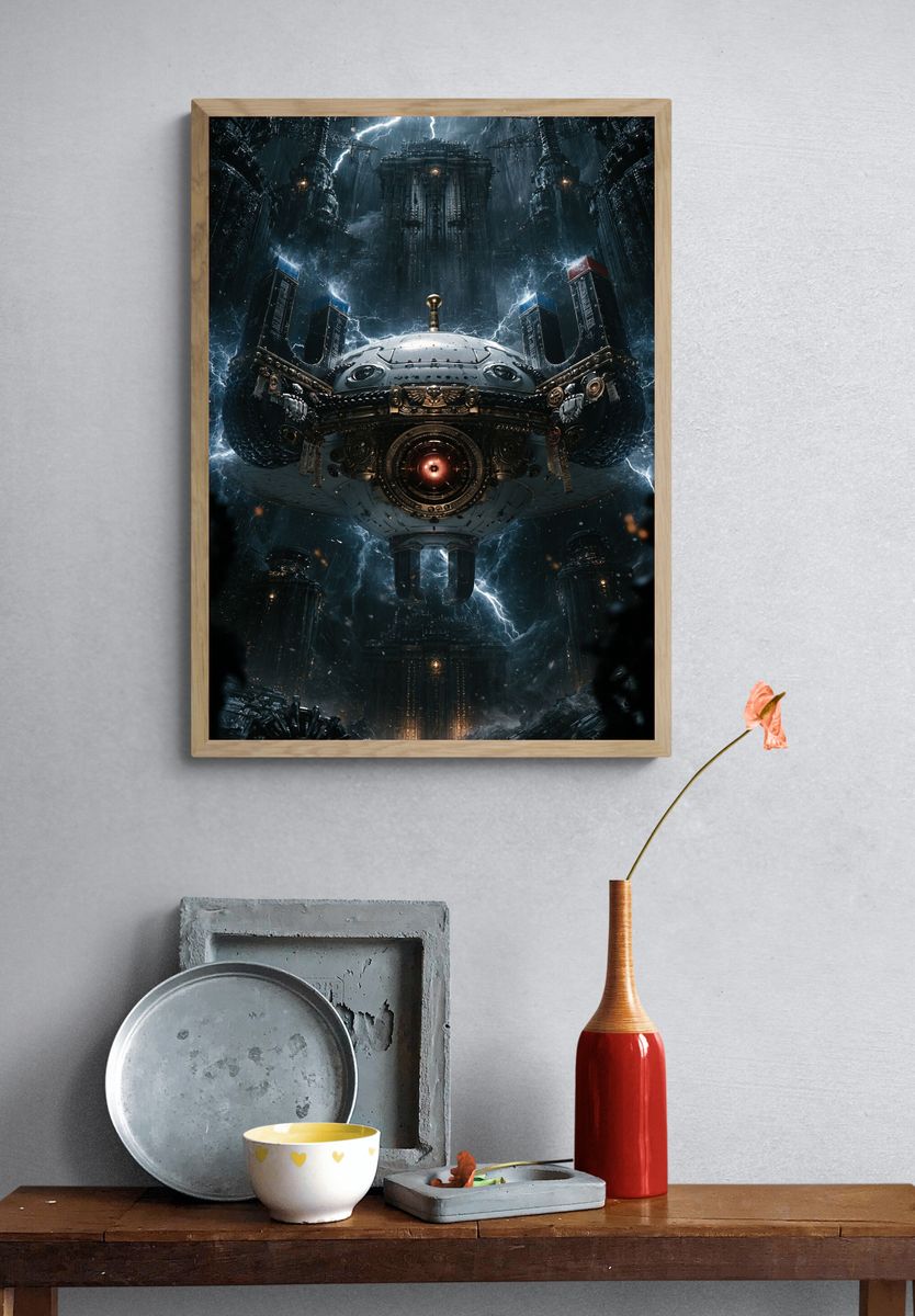 Stormbound Citadel Sci-Fi Poster. — room view 3