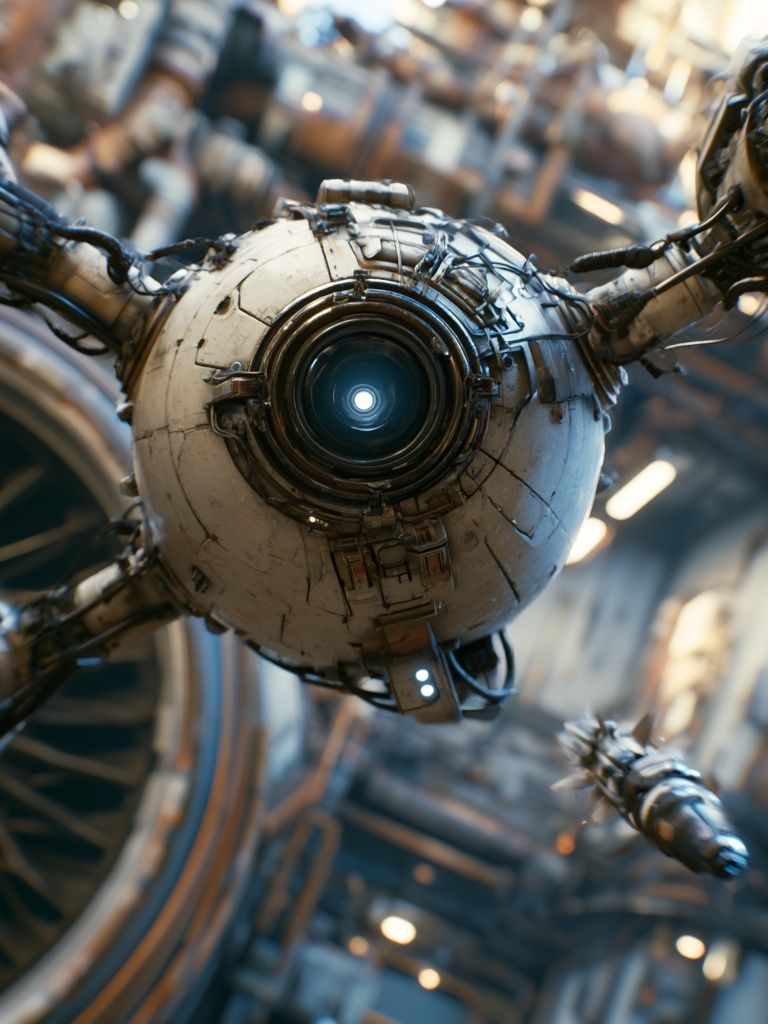 Sci-Fi Mechanical Orb Poster. poster detail