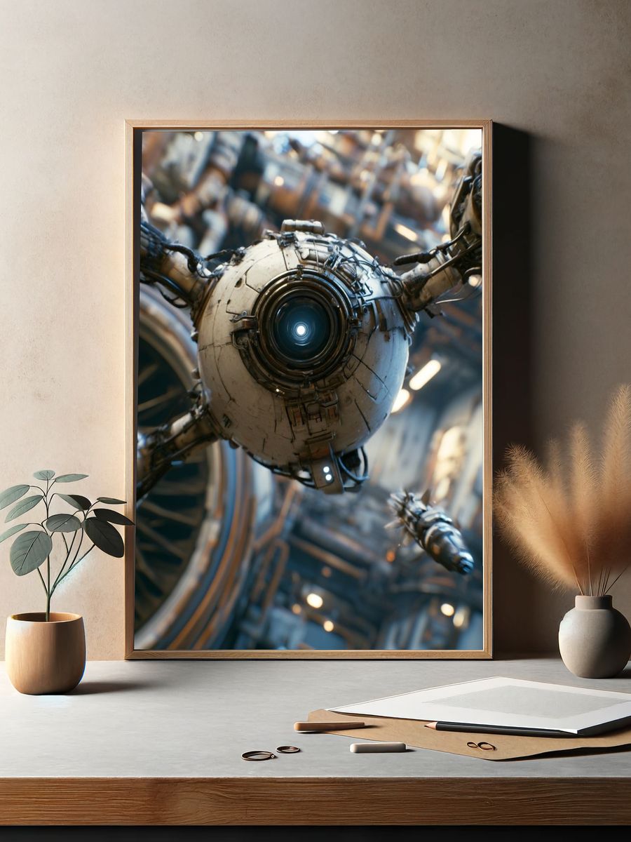 Sci-Fi Mechanical Orb Poster. — room view 2