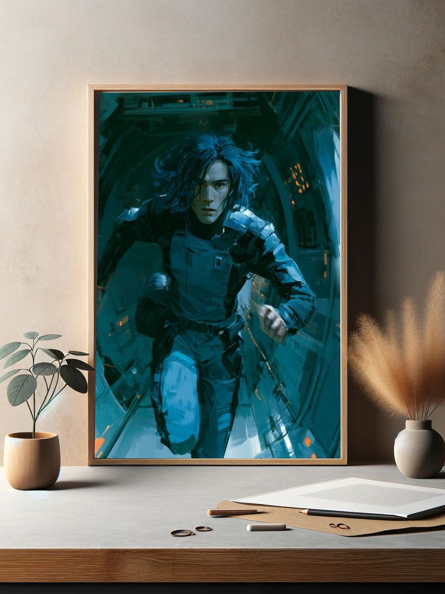 Sci-Fi Runner Digital Art Poster. — room view 2