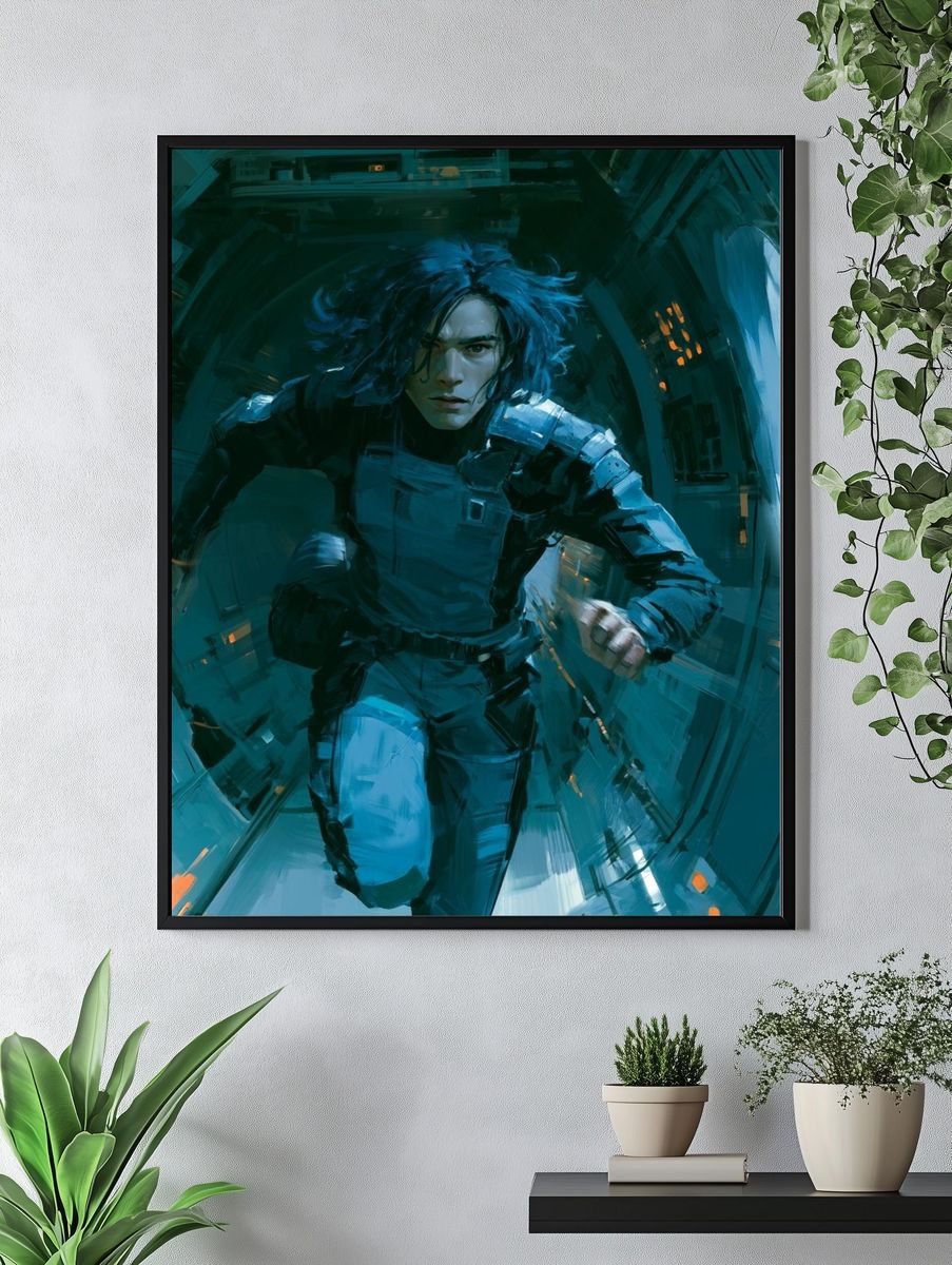 Sci-Fi Runner Digital Art Poster. — room view 4