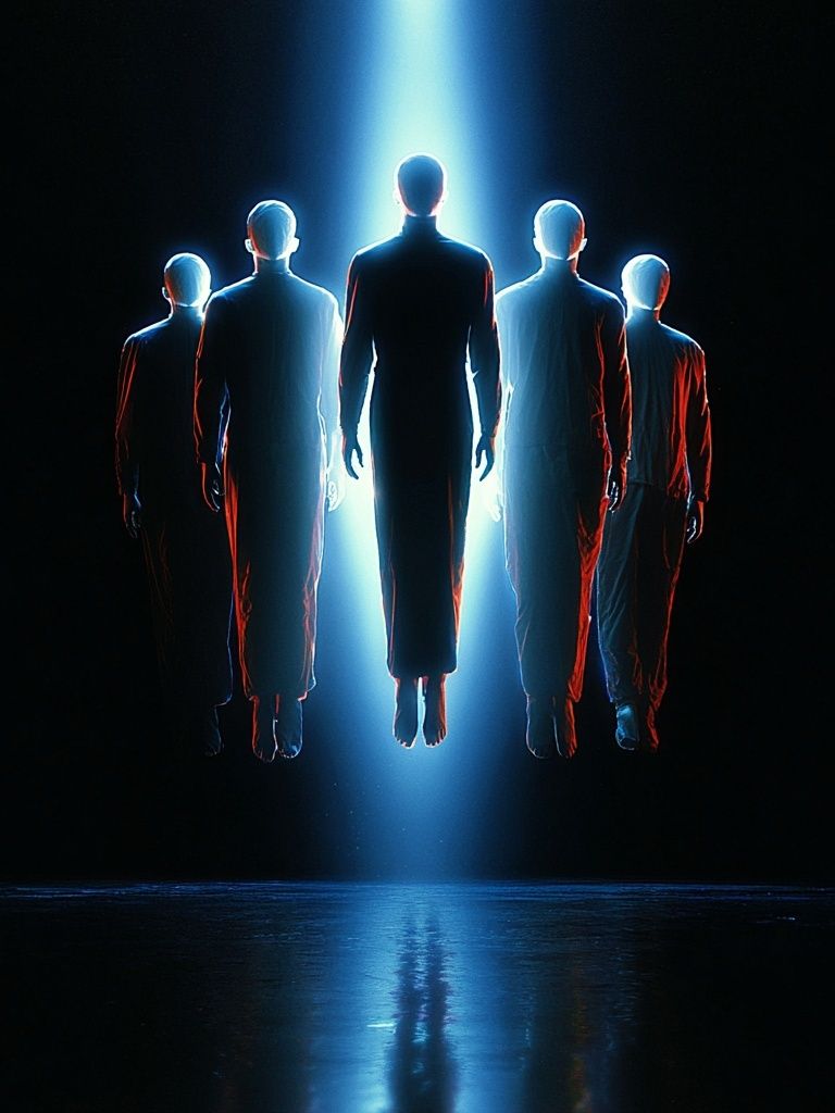 Floating Figures Sci-Fi Poster. poster detail