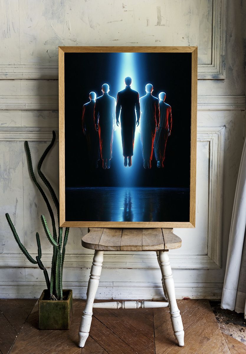 Floating Figures Sci-Fi Poster room preview