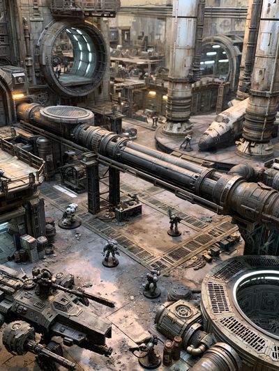 Industrial Sci-Fi Hangar Poster. poster