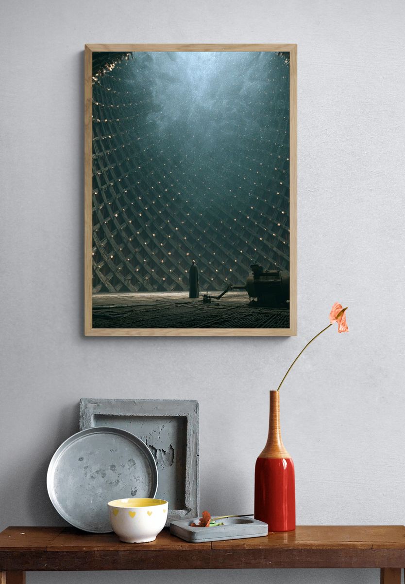 Sci-Fi Chamber Digital Art Print. — room view 3