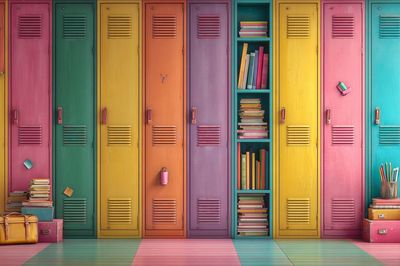 Colorful School Lockers