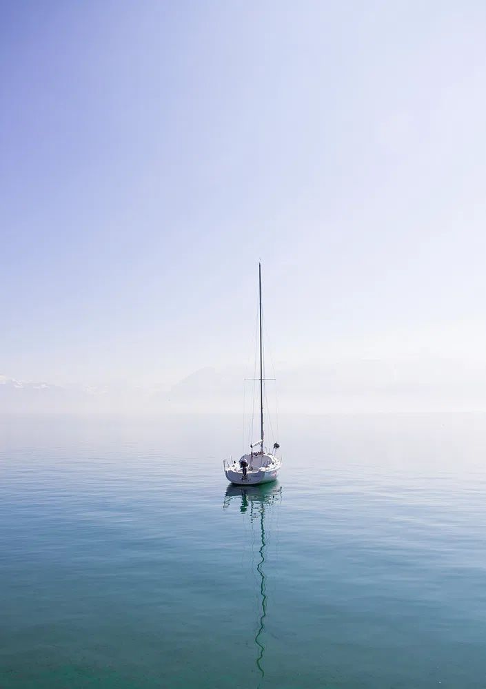 Sailboat on Calm Waters — Photography Print. poster detail