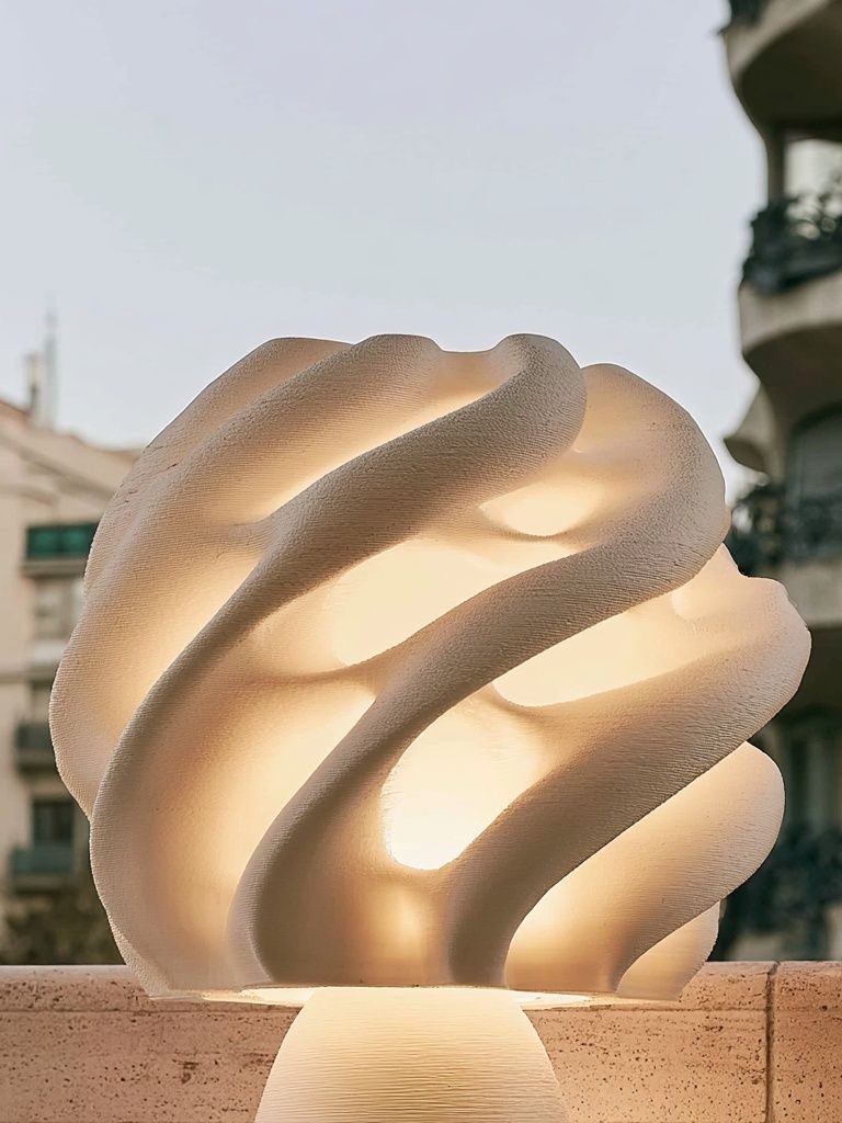 Sculptural Lamp Photography Poster. poster detail